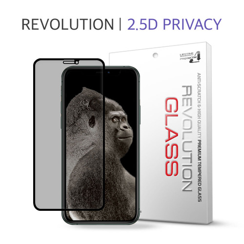 프로텍트엠 아이폰11 레볼루션글라스 2.5D 풀커버 프라이버시 강화유리 액정보호 필름